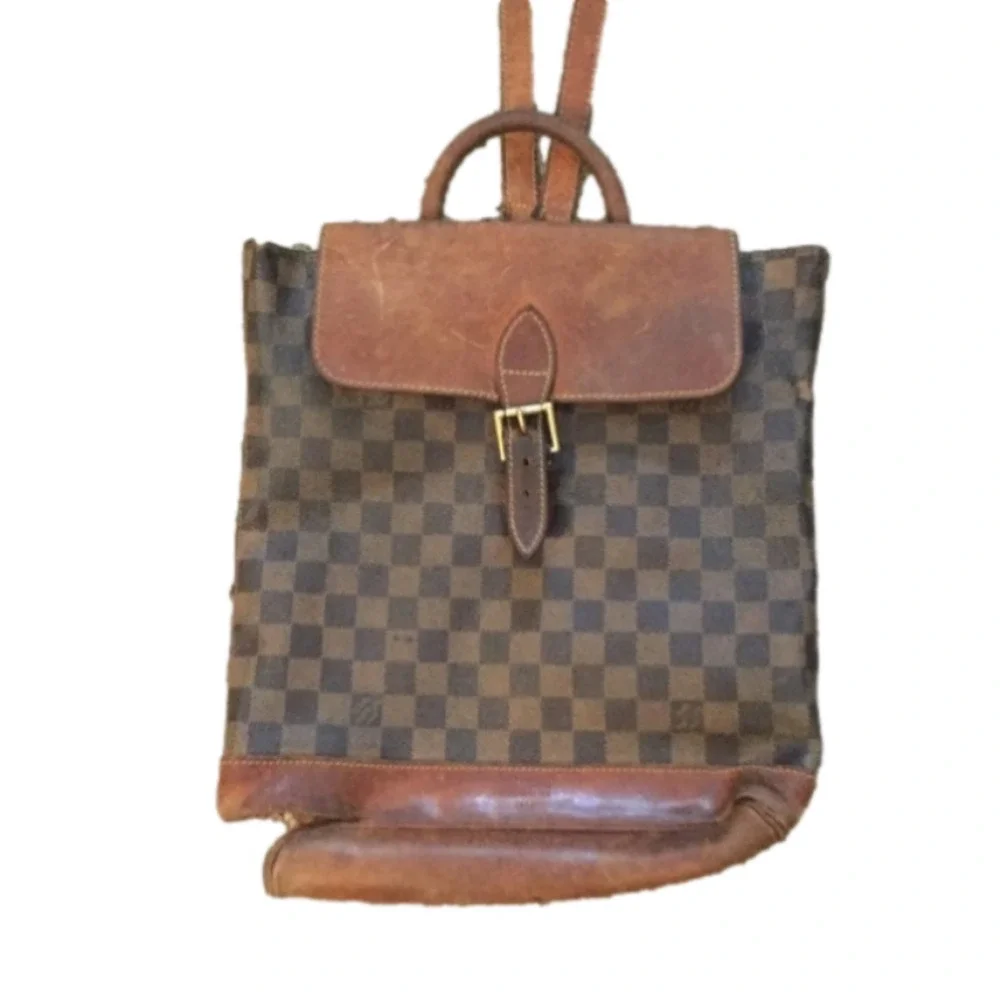Louis Vuitton Damier Centaire Vintage Leather Backpack Shoulder Bag Purse Y2K